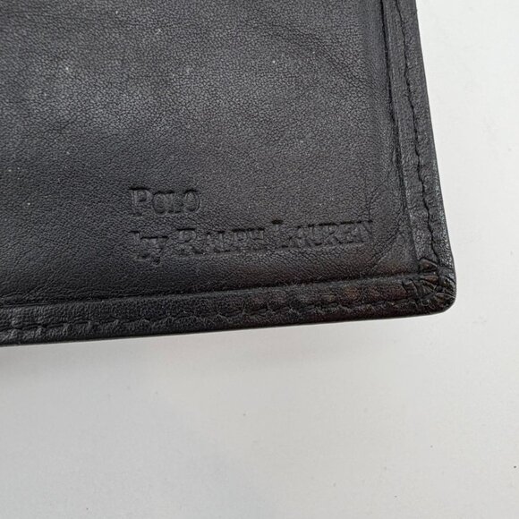 Polo Ralph Lauren Men’s Black Leather Bifold Wallet Classic Logo - Picture 3 of 3